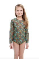 This file features an Octopus print kids swimsuit with sleeves, providing SPF35 protection. Designed for classic luxury and safety, it offers eco-friendly style and secure beachwear for children. Shop now!